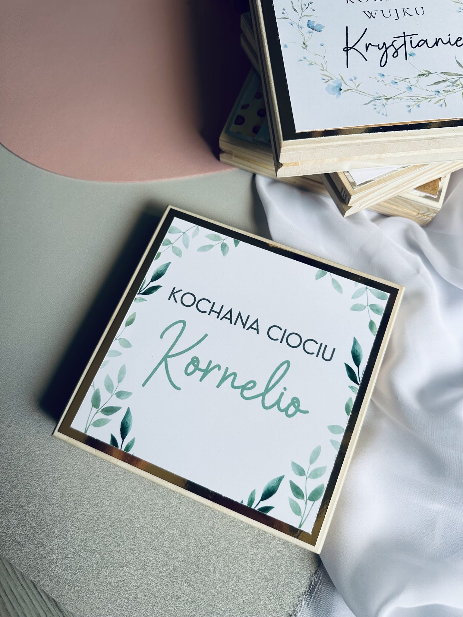 Prośba o bycie Rodzicem Chrzestnym w kwadratowym pudełku